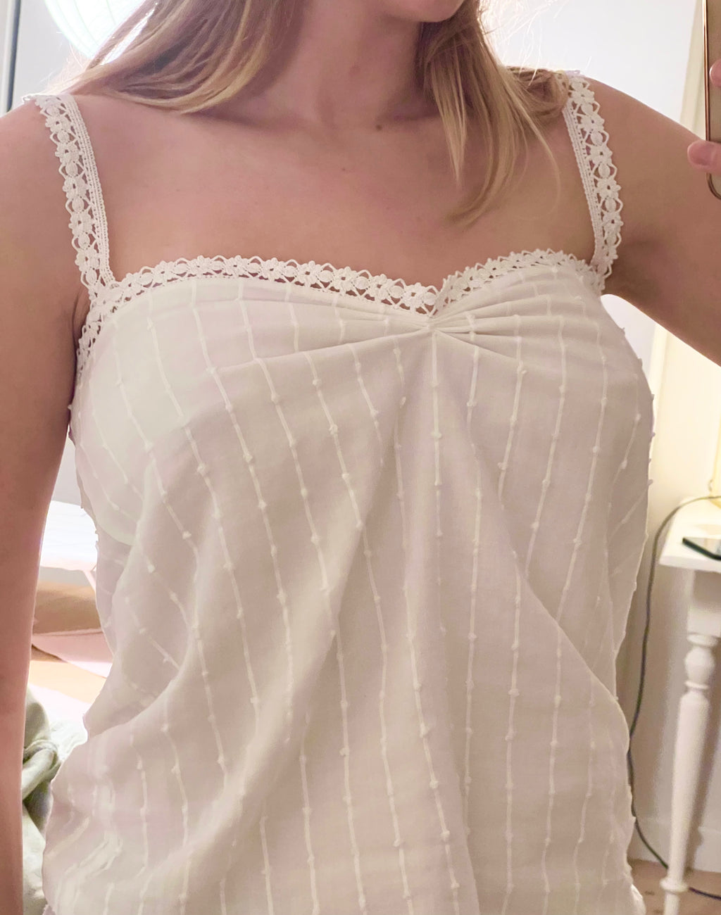 Lace Trim Ruched Top Sewing Pattern | Ryan Top