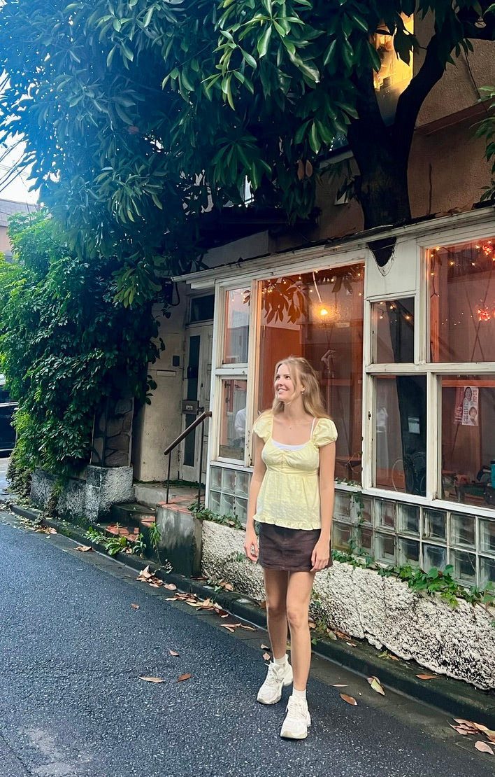 Ruffle Bottom Babydoll Top Sewing Pattern | Olivia Top