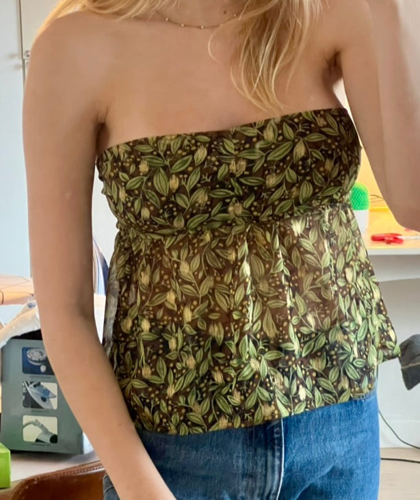 Strapless Tie Front Cami Top Sewing Pattern | Sydney Top