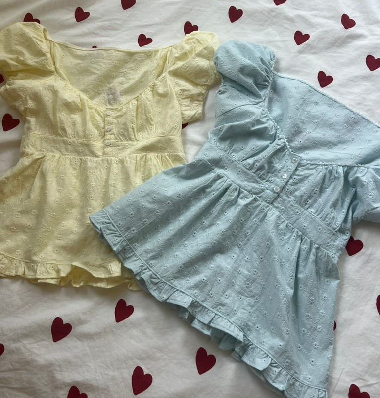 Ruffle Bottom Babydoll Top Sewing Pattern | Olivia Top