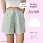 Scandi Shorts 5-inch Inseam Sewing Pattern | Shelly Shorts