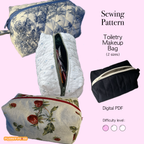 Toiletry Makeup Bag Sewing Pattern