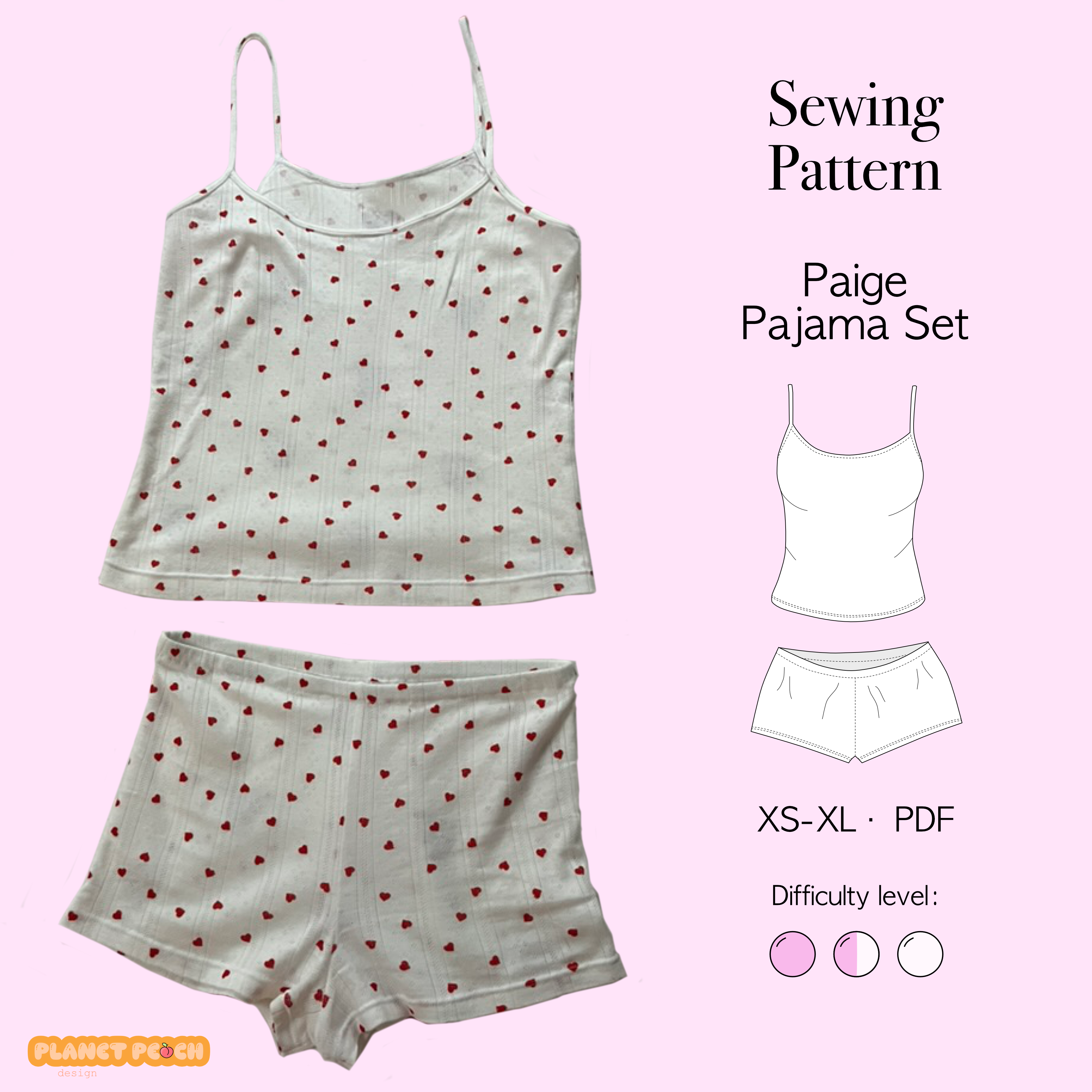 Pajama Set Sewing Pattern | Paige Pajama Set