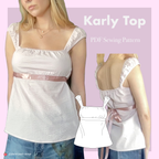 Coquette Babydoll Top Sewing Pattern | Karly Top