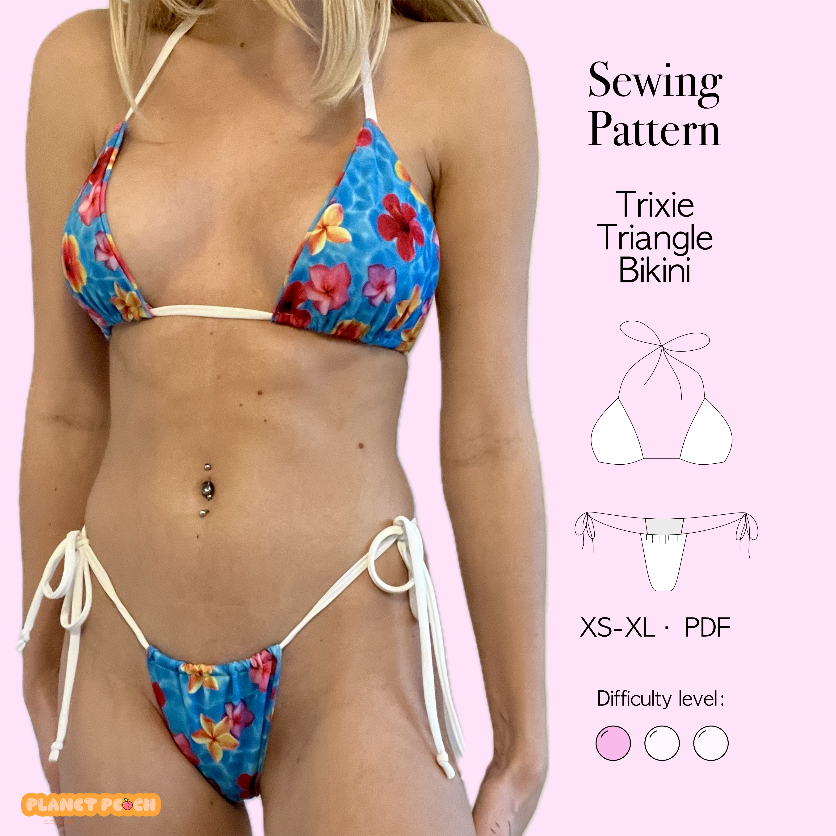 Bikini Sewing Pattern | Trixie Triangle Bikini