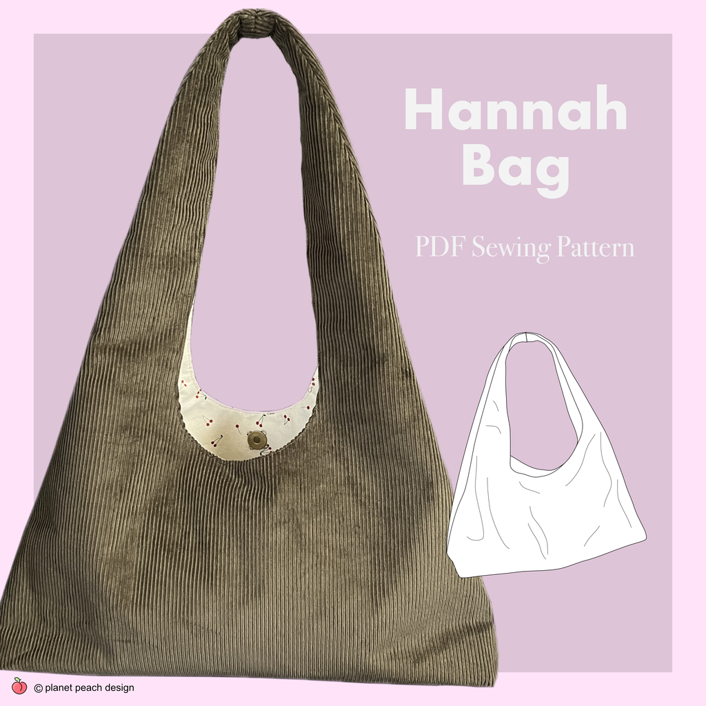 Slouchy Tote Bag Sewing Pattern | Hannah Bag