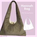Slouchy Tote Bag Sewing Pattern | Hannah Bag
