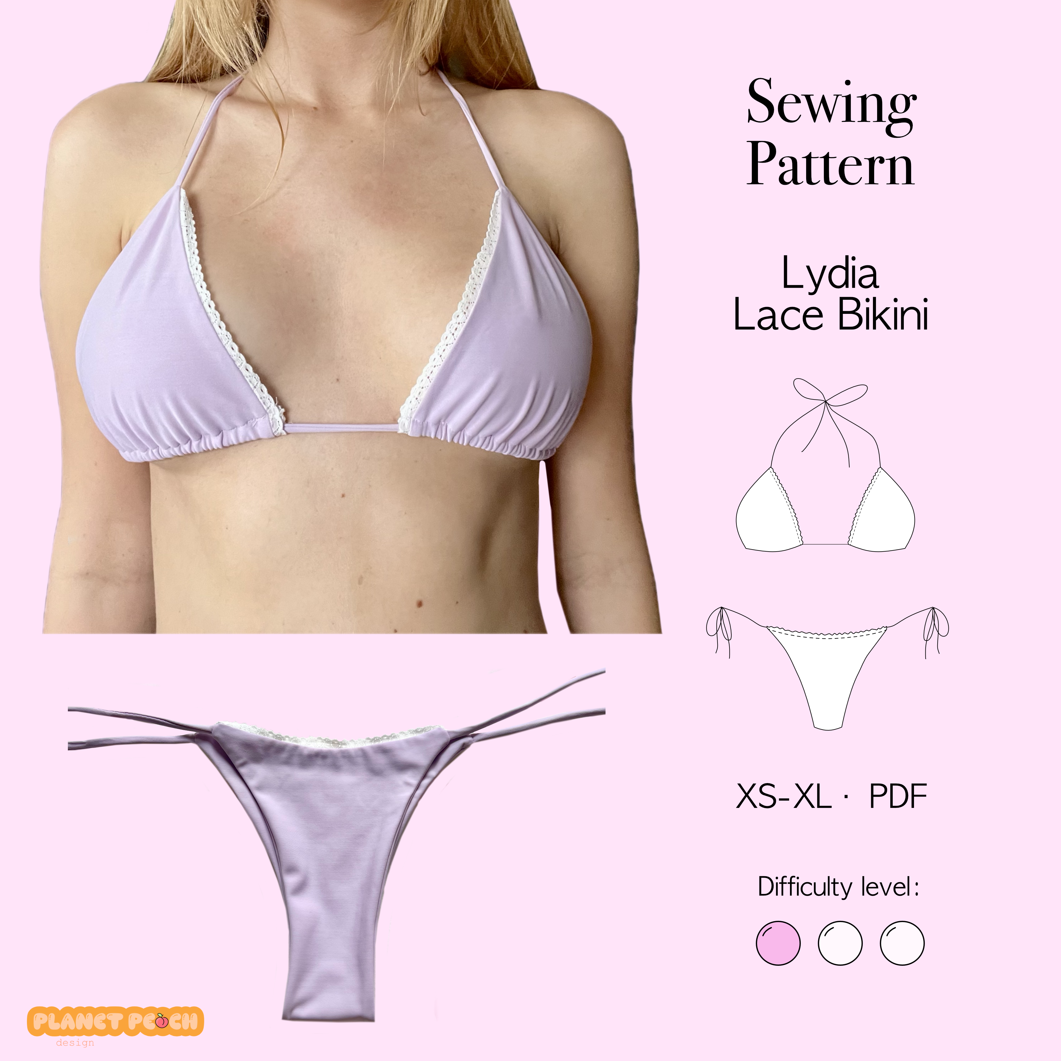 Lace Bikini Sewing Pattern | Lydia Bikini