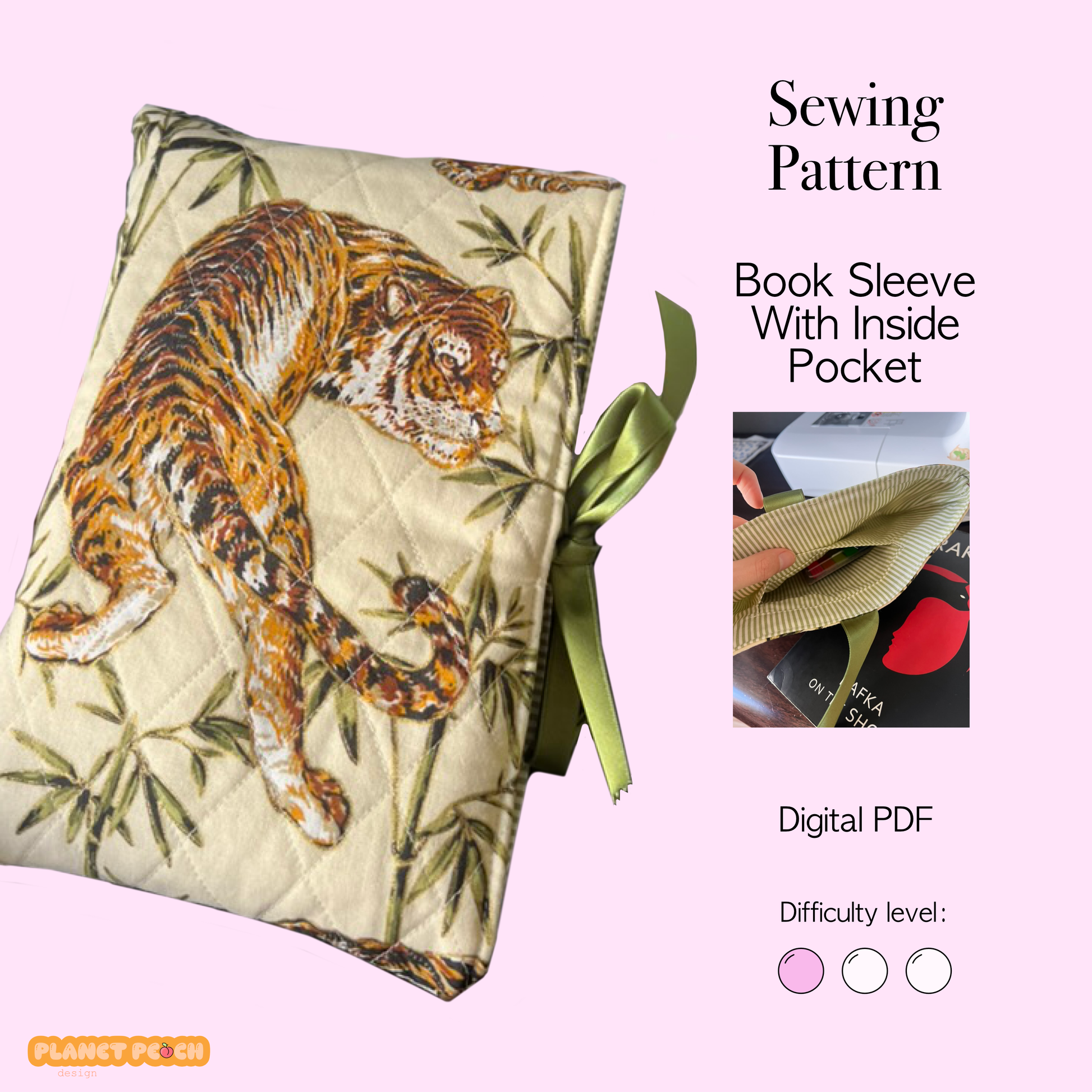 Book Sleeve With Pocket Sewing Pattern