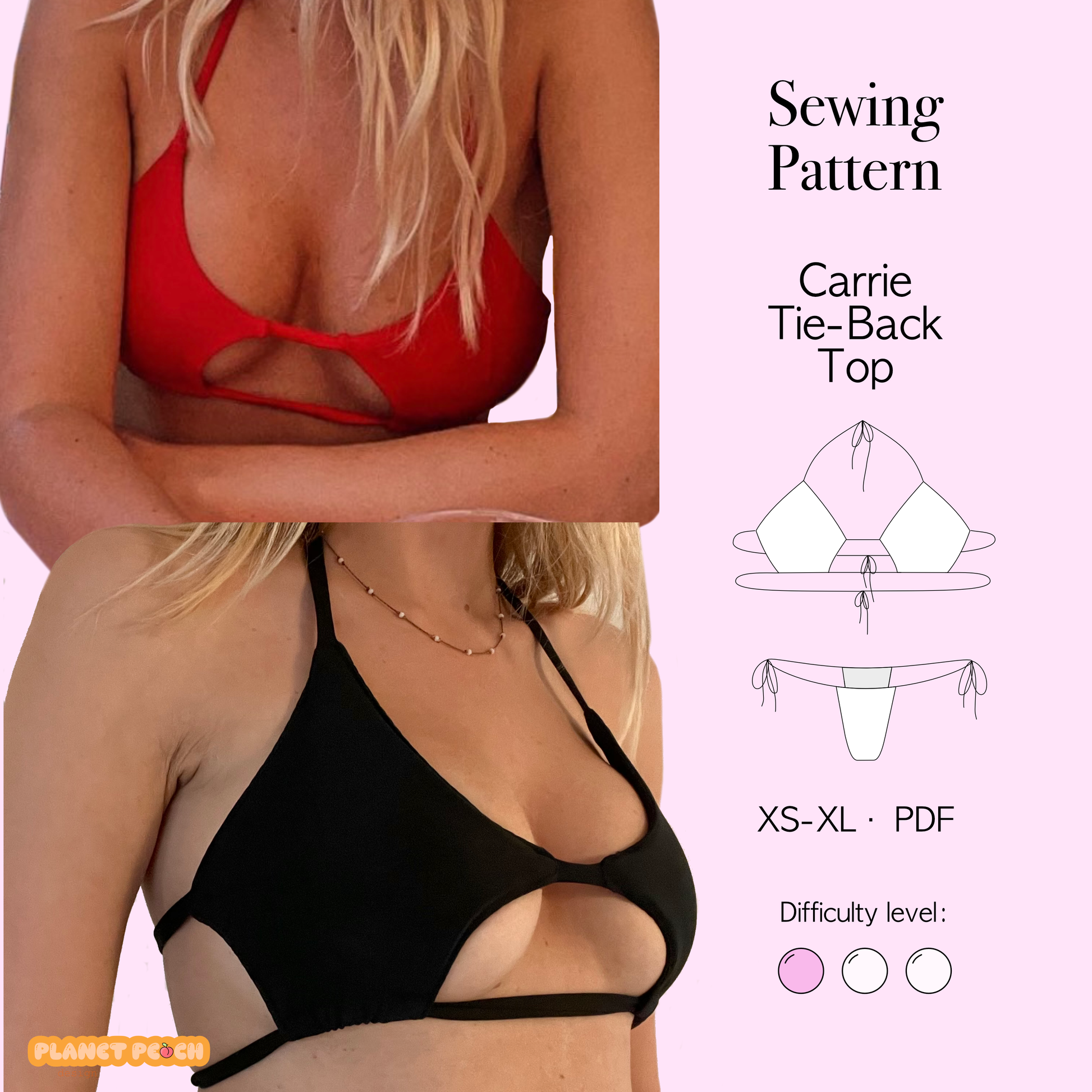 Bikini Sewing Pattern | Michelle Cut-out Bikini