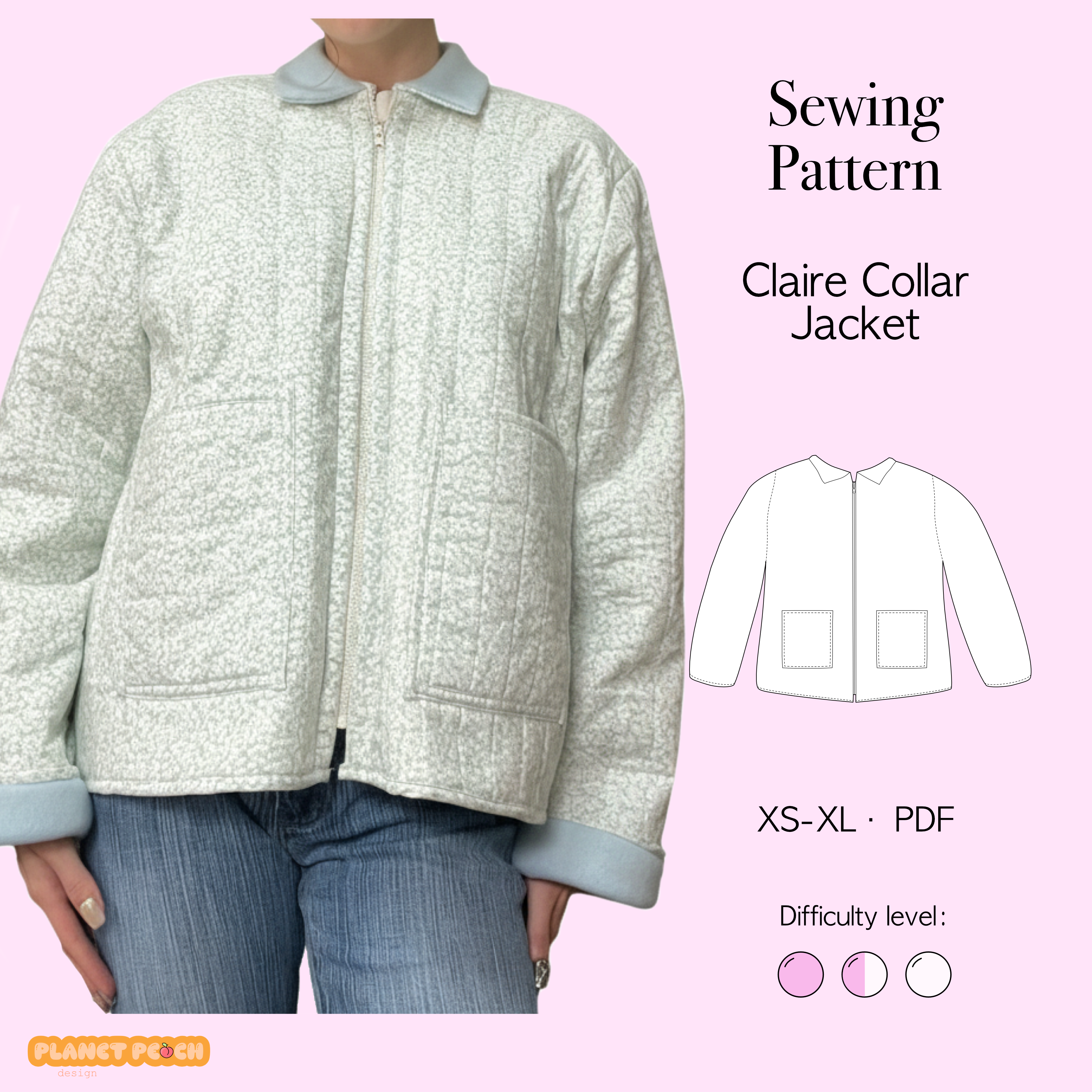 Oversized Collar Jacket | Claire Jacket