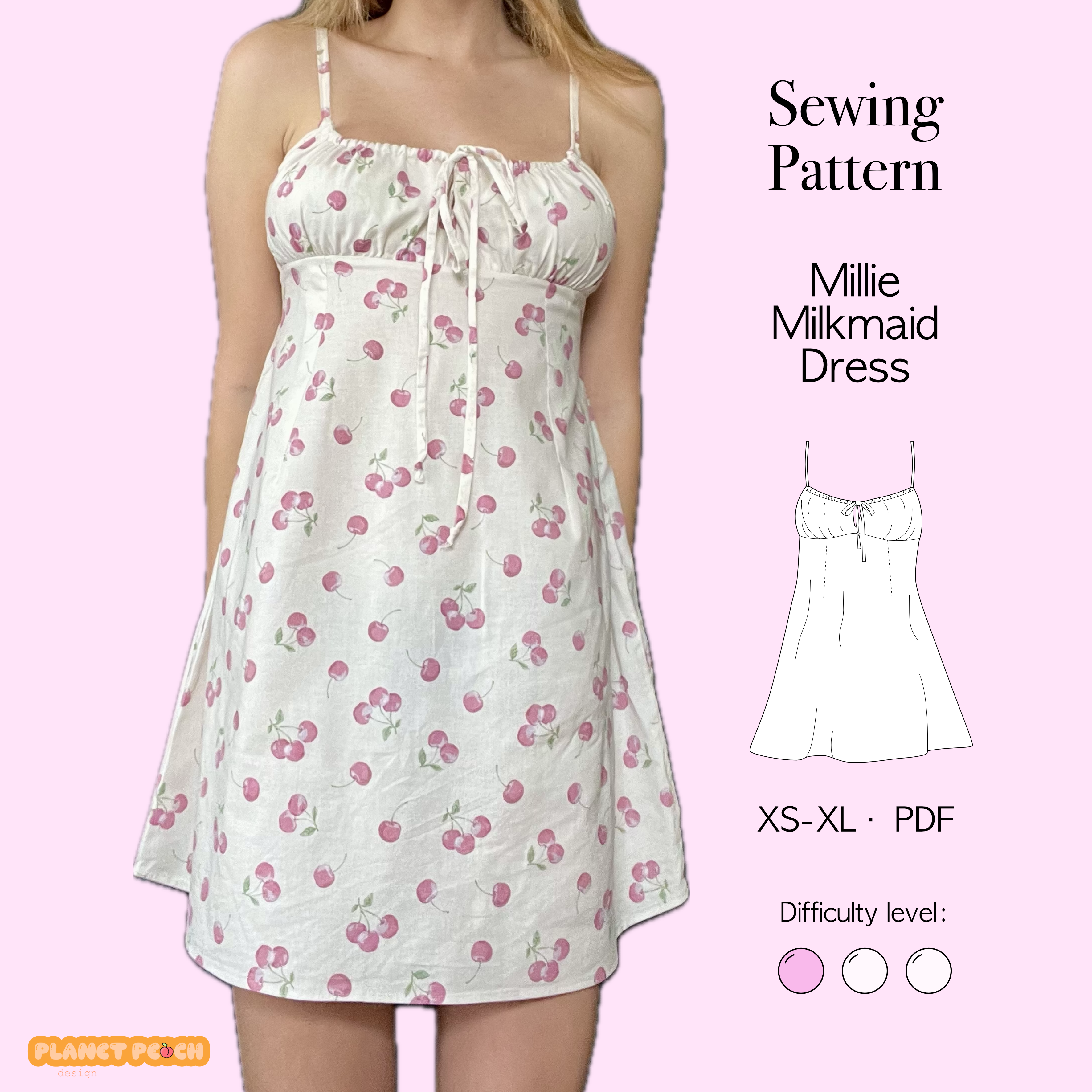 Milkmaid Dress Sewing Pattern | Millie Dress