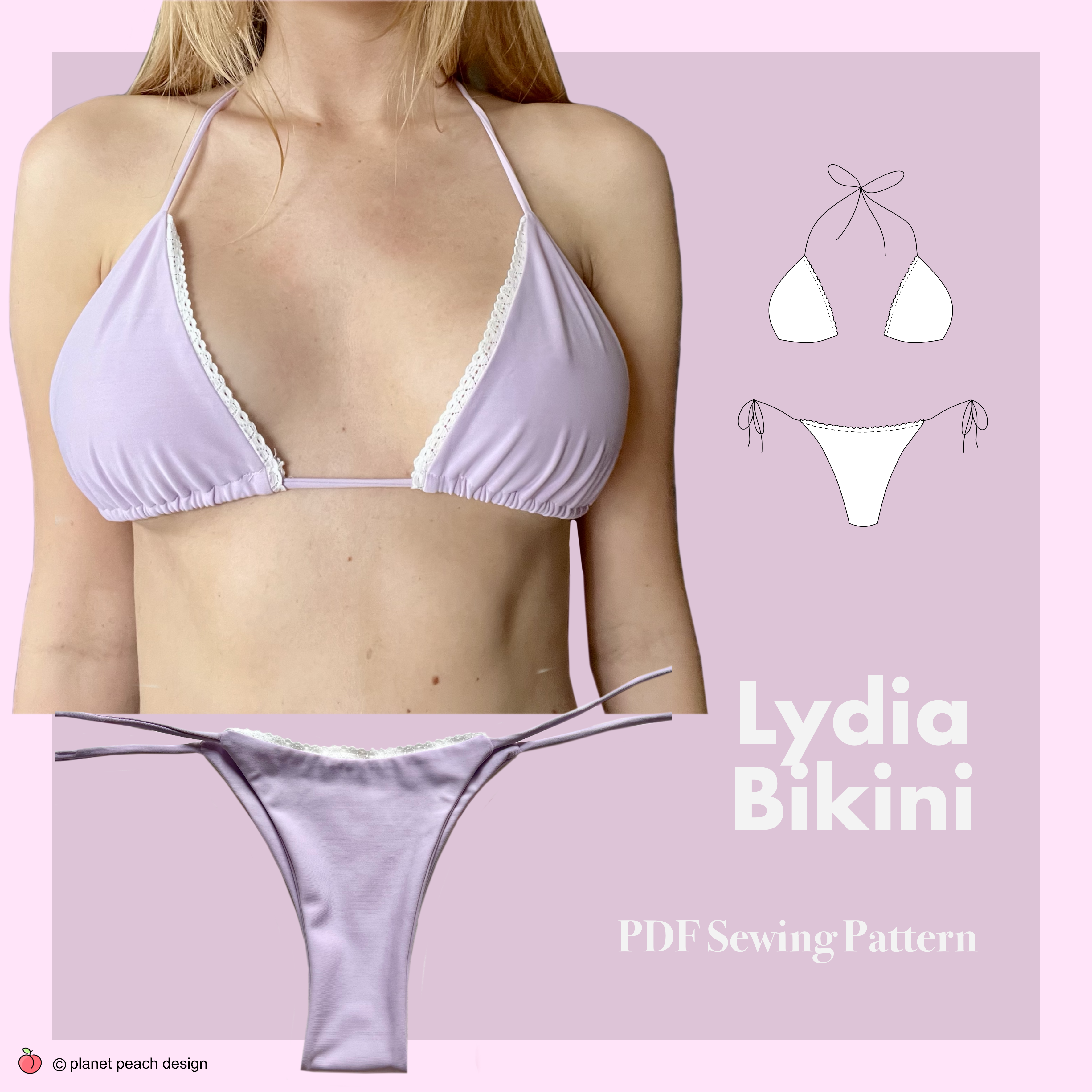 Lace Bikini Sewing Pattern | Lydia Bikini