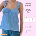 Open-Back Tube Top Sewing Pattern | Carrie Top