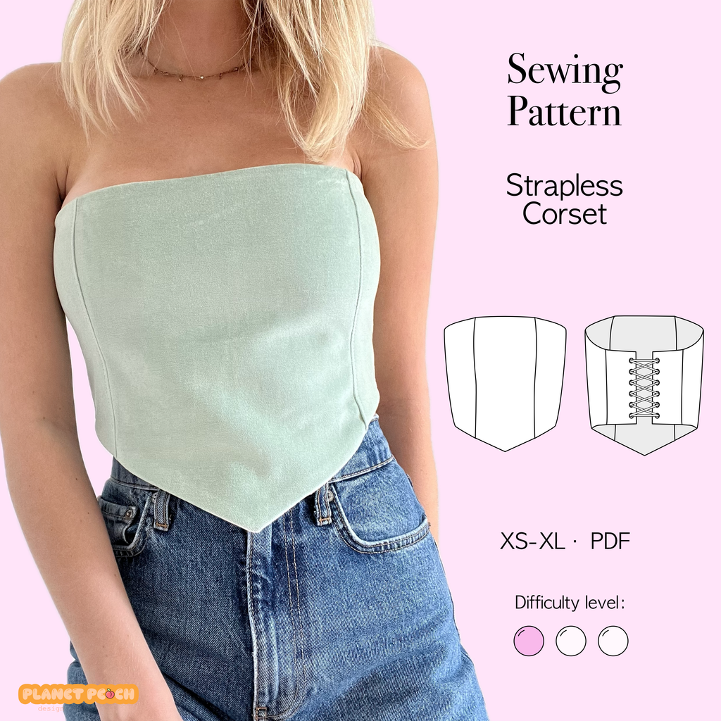 Strapless Corset Top Sewing Pattern