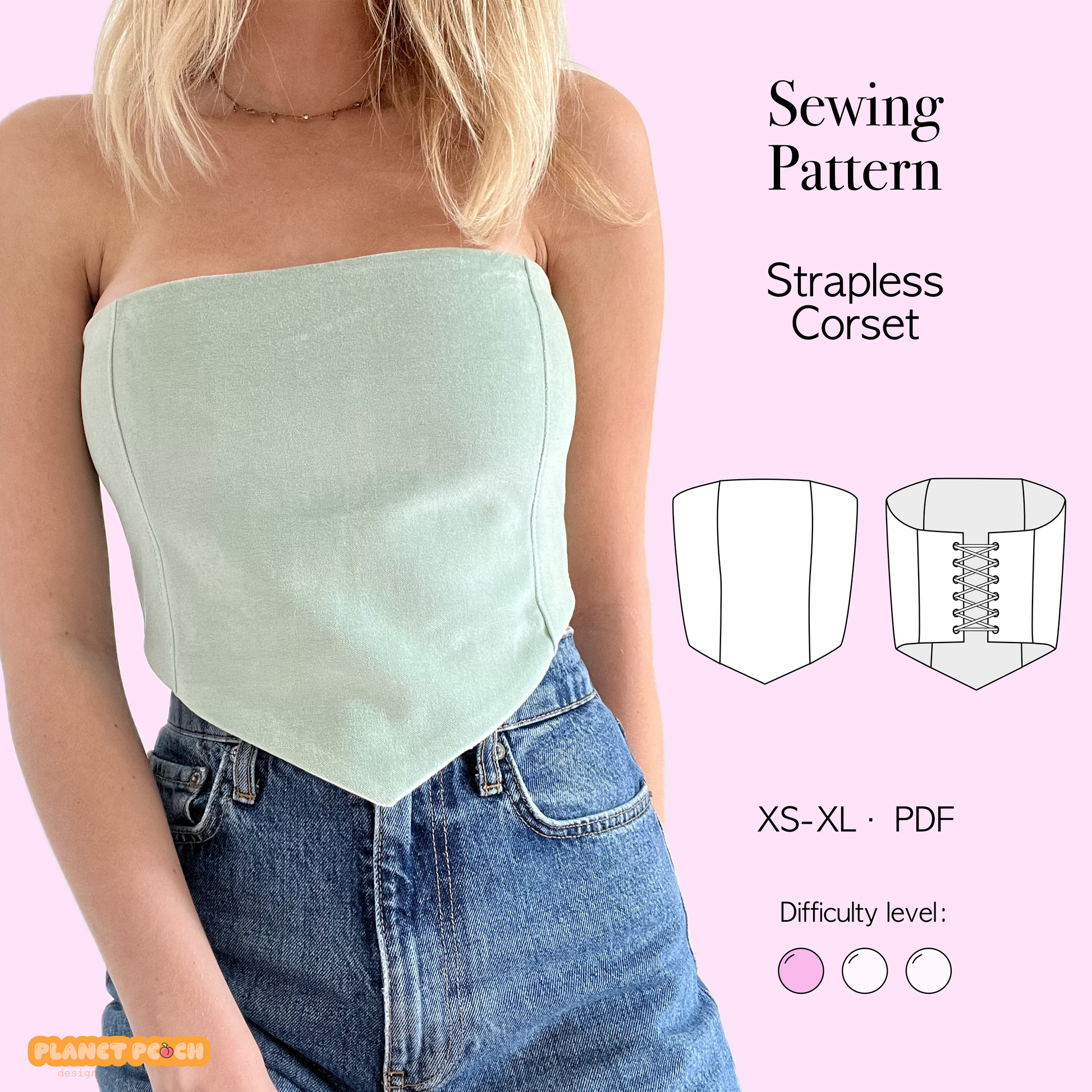 Strapless Corset Top Sewing Pattern