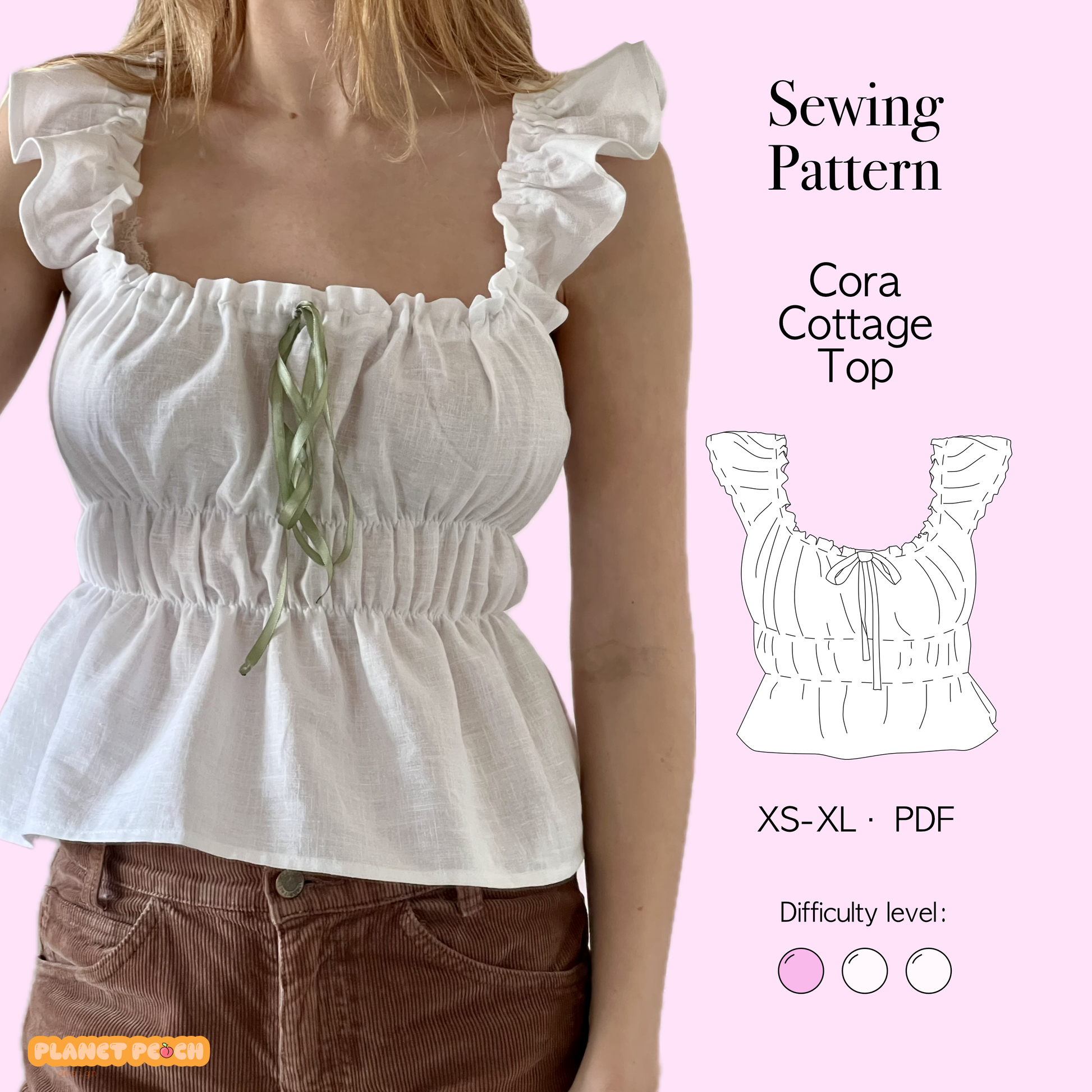 Cottage Top Sewing Pattern | Cora Top