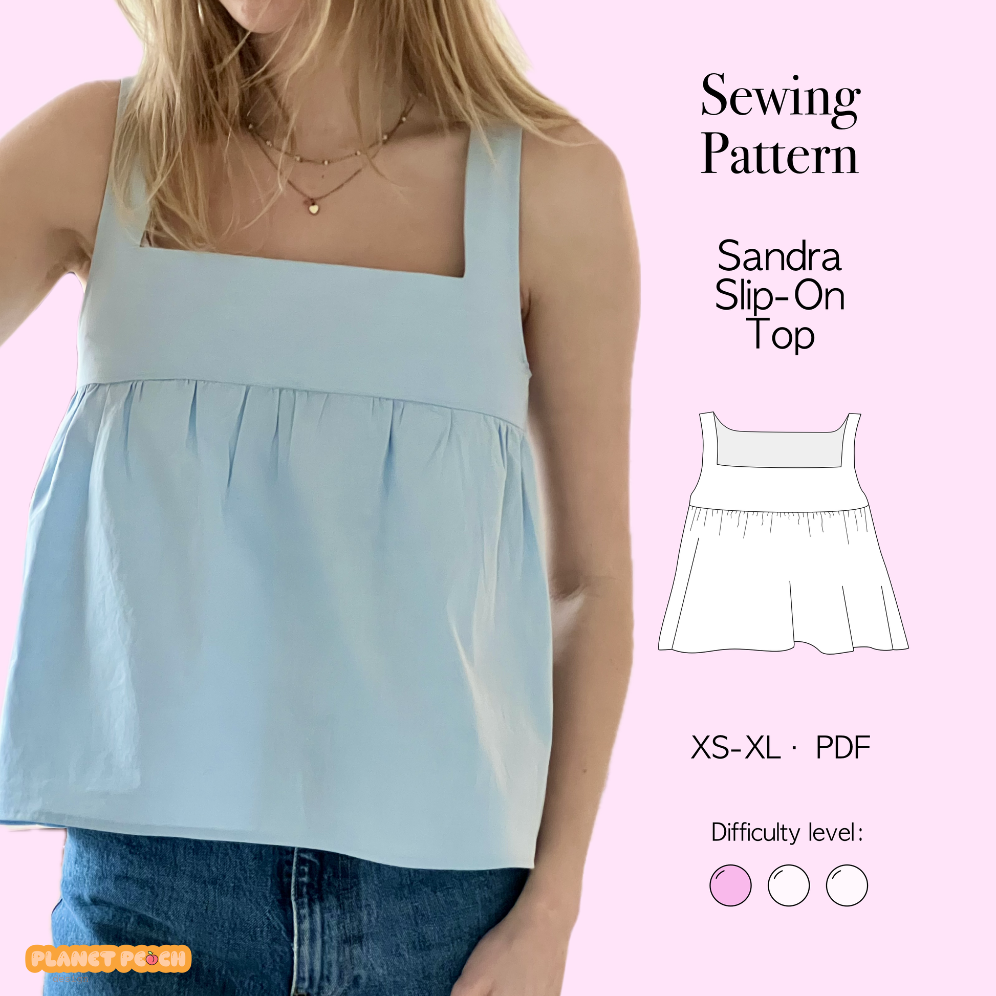 Slip On Top Sewing Pattern | Sandra Top