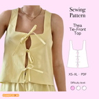 Tie Front Top Sewing Pattern | Thea Top
