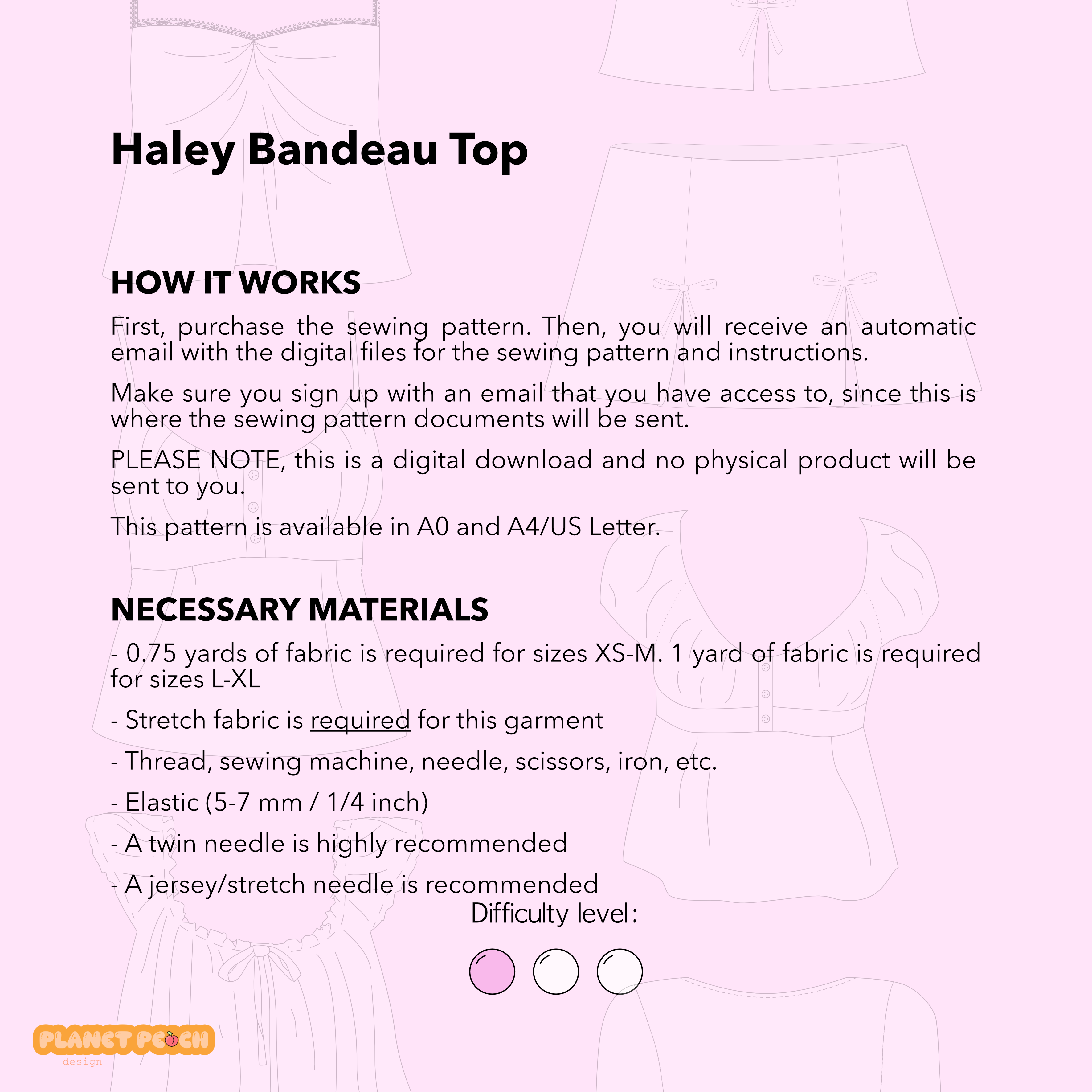 2000s Bandeau Top Sewing Pattern | Haley Top