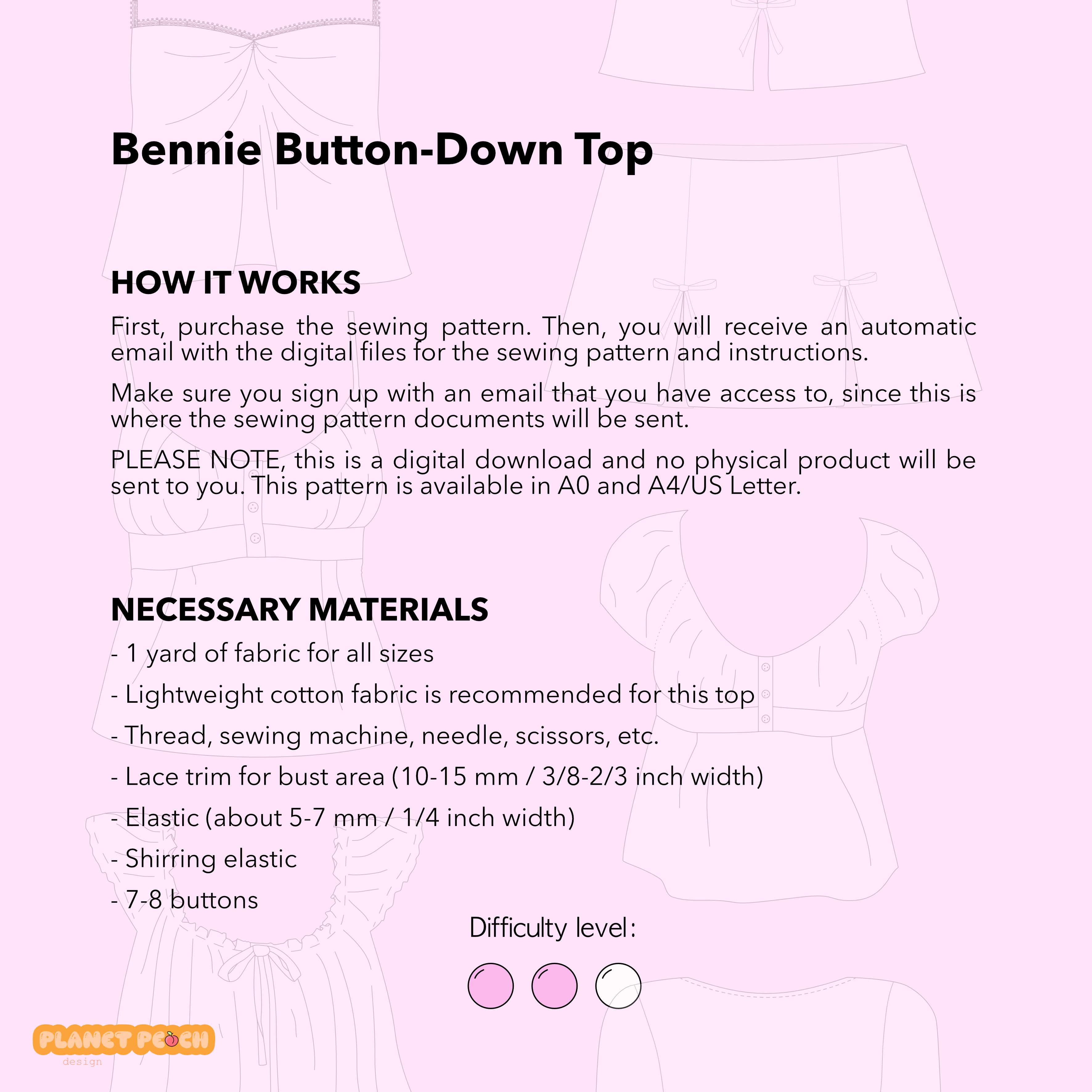 Button-Down Cami Sewing Pattern | Bennie Top