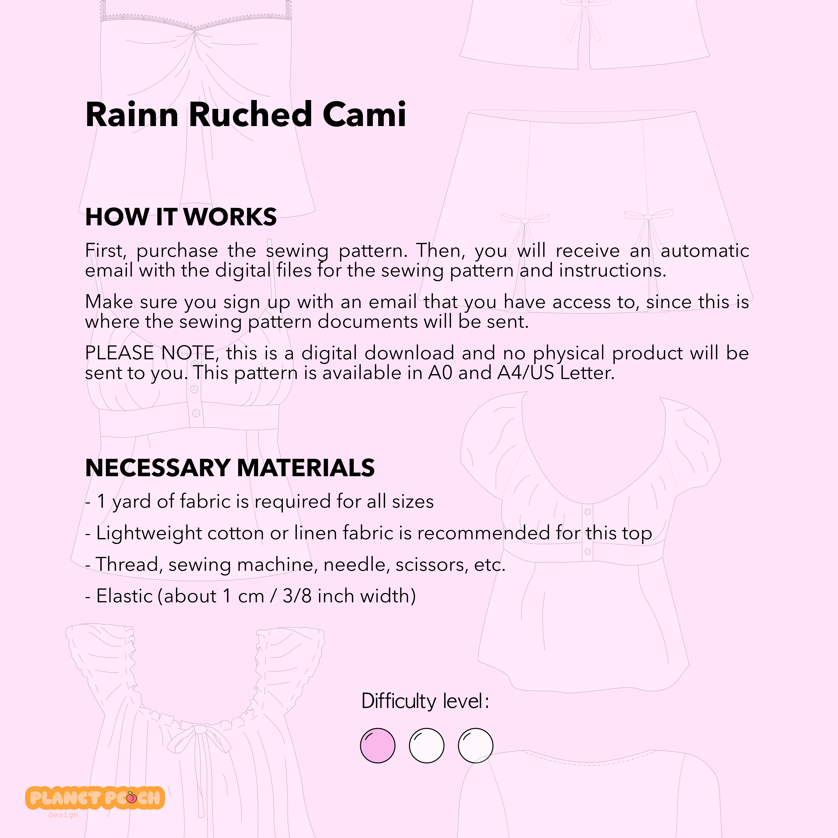 Fitted Cami Sewing Pattern | Rainn Top