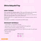 Ruffle Bottom Babydoll Top Sewing Pattern | Olivia Top