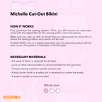 Bikini Sewing Pattern | Michelle Cut-out Bikini