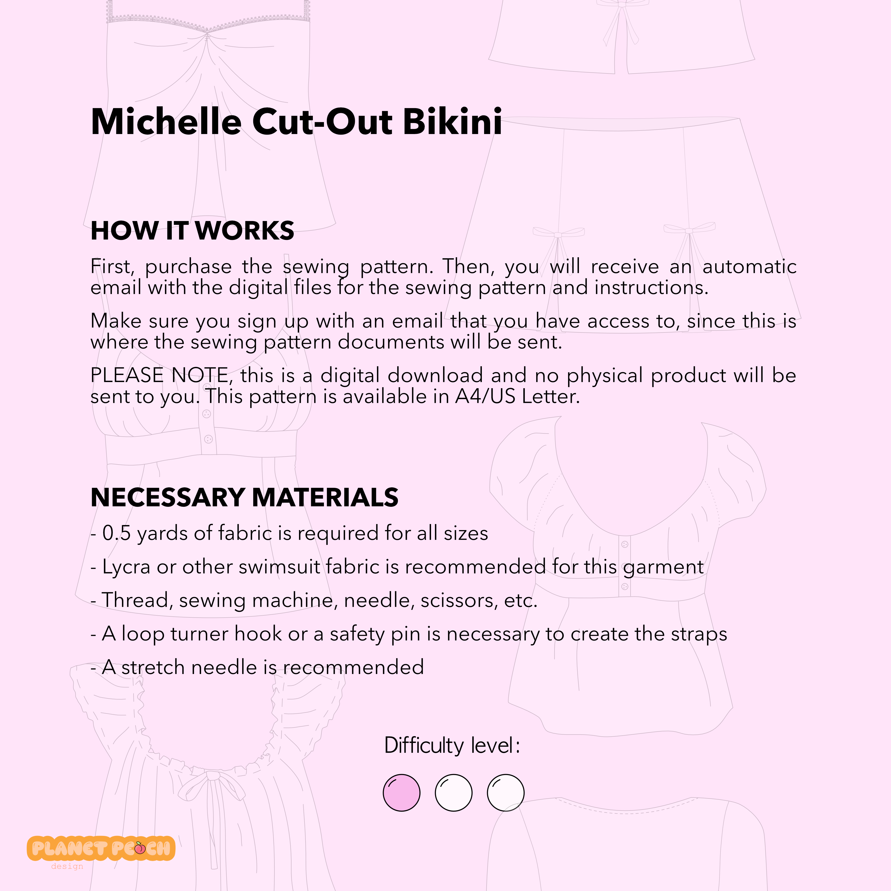 Bikini Sewing Pattern | Michelle Cut-out Bikini