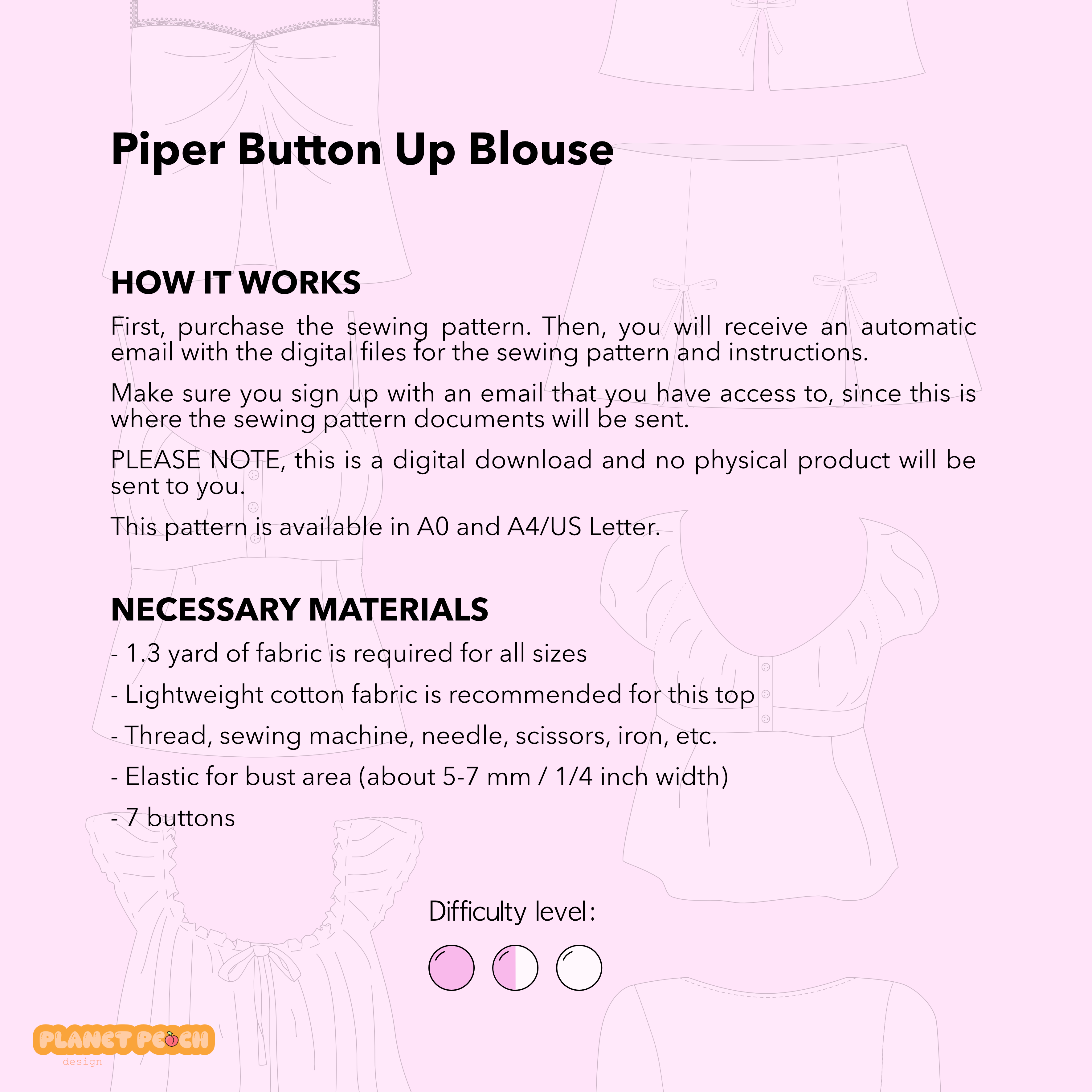 Peter Pan Collar Blouse | Piper Blouse