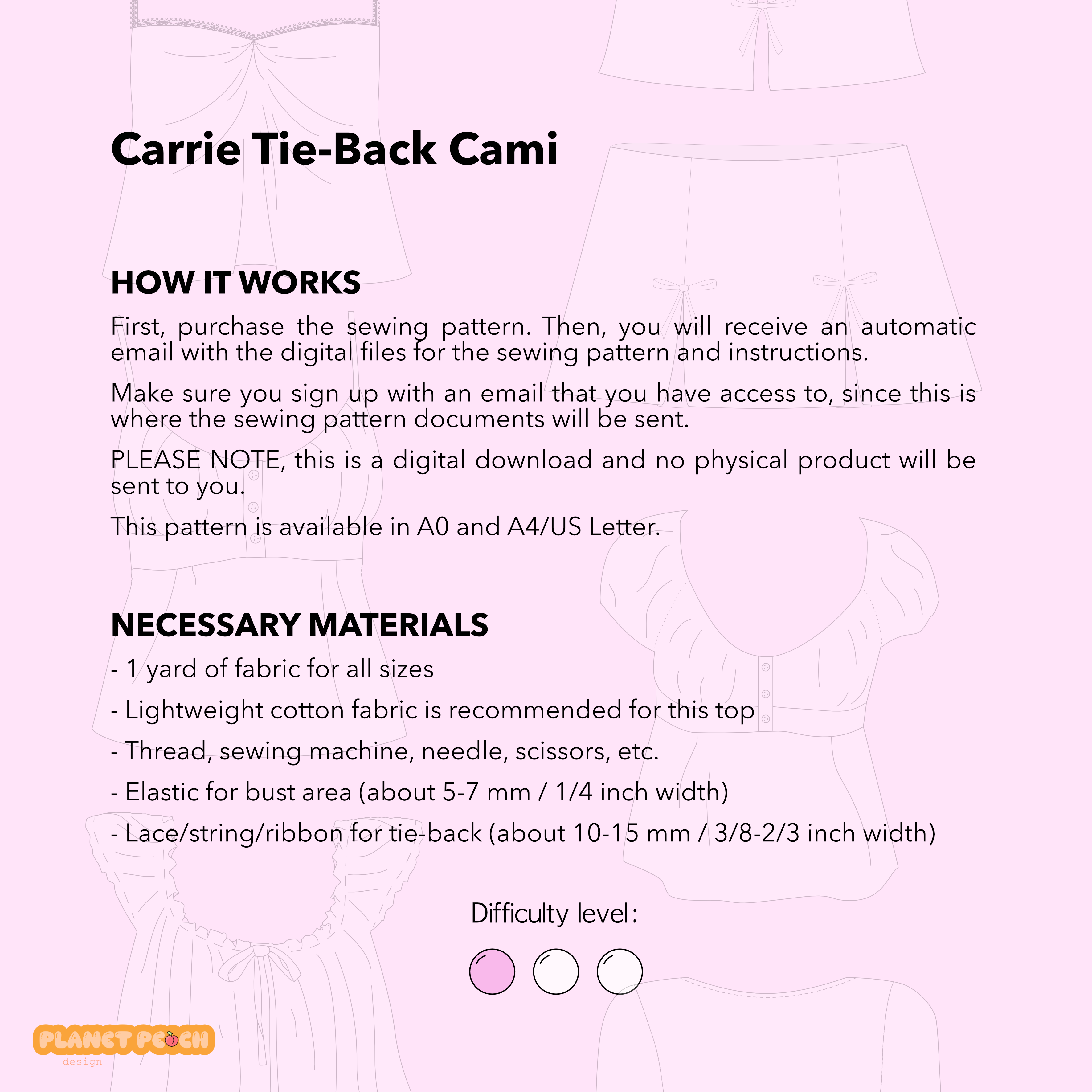 Open-Back Tube Top Sewing Pattern | Carrie Top