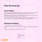 Tie Front Top Sewing Pattern | Thea Top