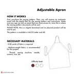 Simple Adjustable Apron Sewing Pattern | Ally Apron