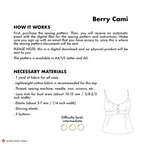 Babydoll Cami Sewing Pattern | Berry Top