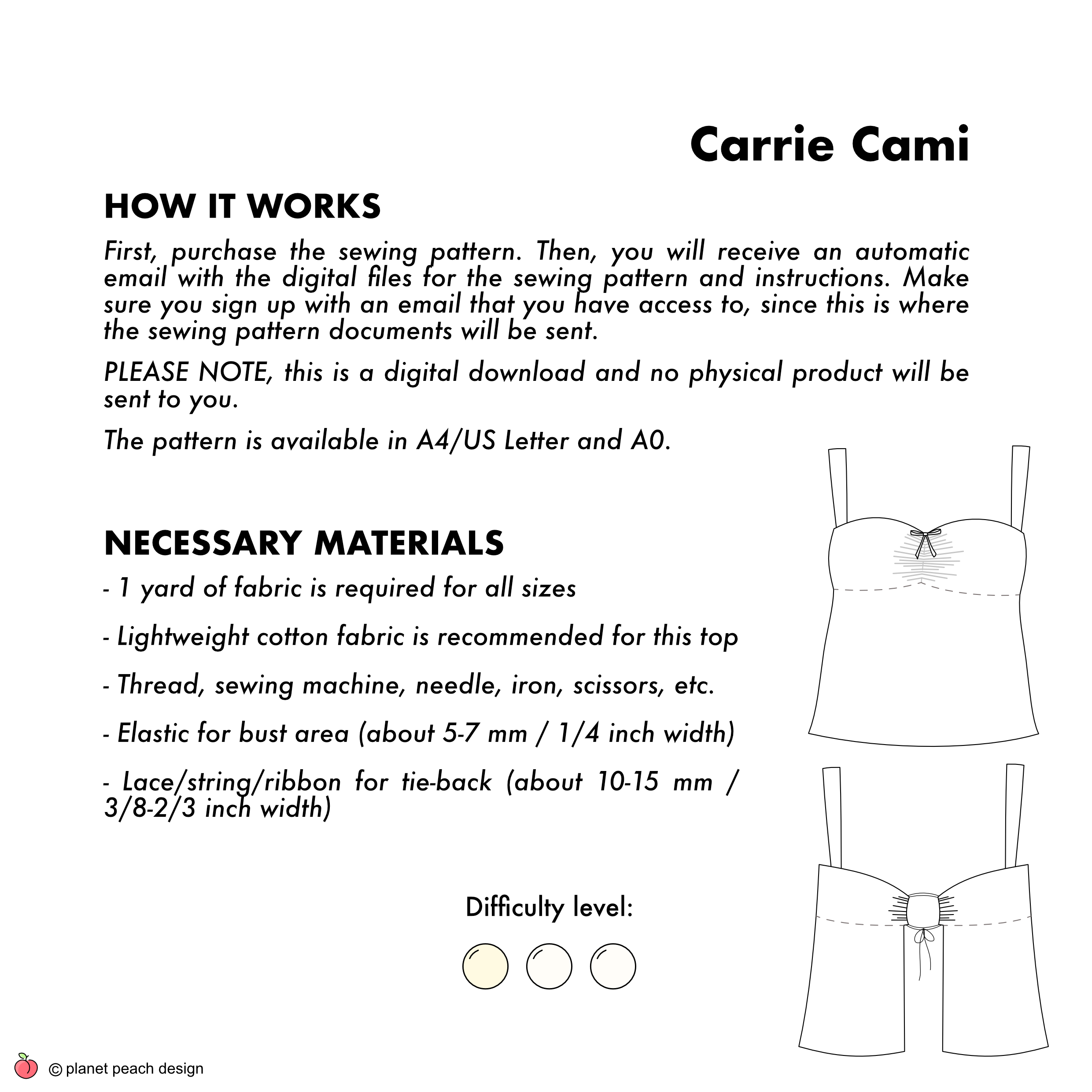 Open-Back Tube Top Sewing Pattern | Carrie Top