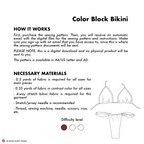 Color Block Bikini Sewing Pattern