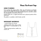 Tie-Front Top Sewing Pattern | Thea Top