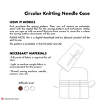 Circular Knitting Needle Case Sewing Pattern