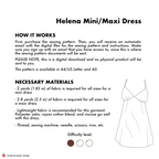 Classic Mini/Maxi Dress Sewing Pattern | Helena Dress