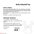 Babydoll Top Sewing Pattern | Melly Top