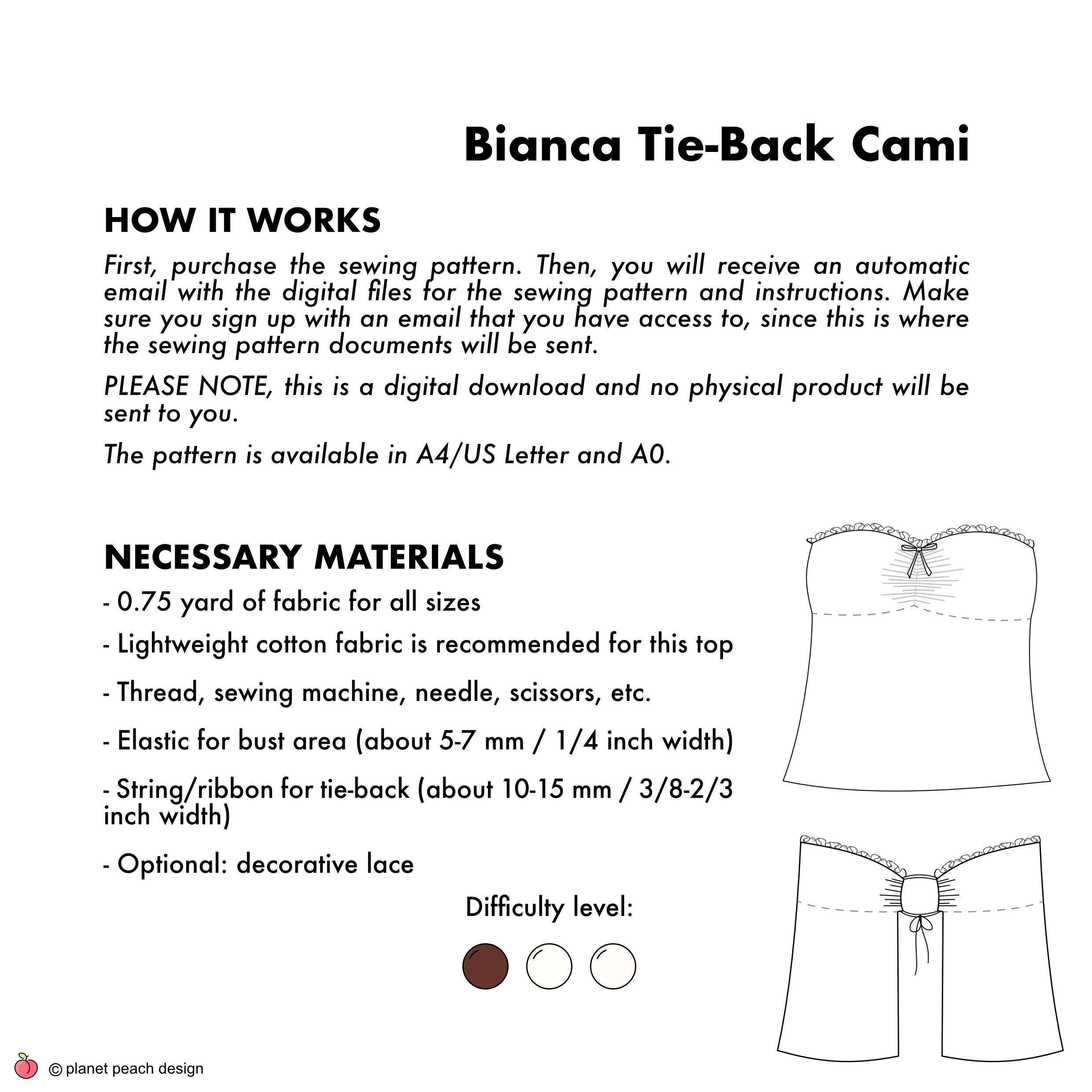 Strapless Open-Back Tube Top Sewing Pattern | Bianca Top