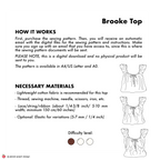 Cottagecore Babydoll Top Sewing Pattern | Brooke Top