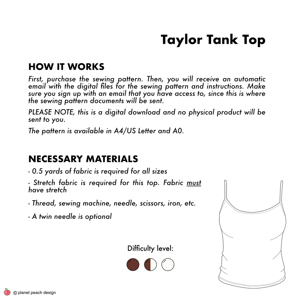 Tank Top Sewing Pattern | Taylor Top