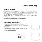 Tank Top Sewing Pattern | Taylor Top