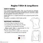 Raglan T-Shirt/Long-Sleeve Sewing Pattern