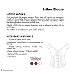 Button-Front Blouse Sewing Pattern I Esther Top