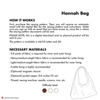 Slouchy Tote Bag Sewing Pattern | Hannah Bag