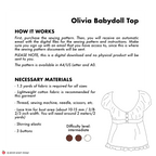 Ruffle Bottom Babydoll Top Sewing Pattern | Olivia Top