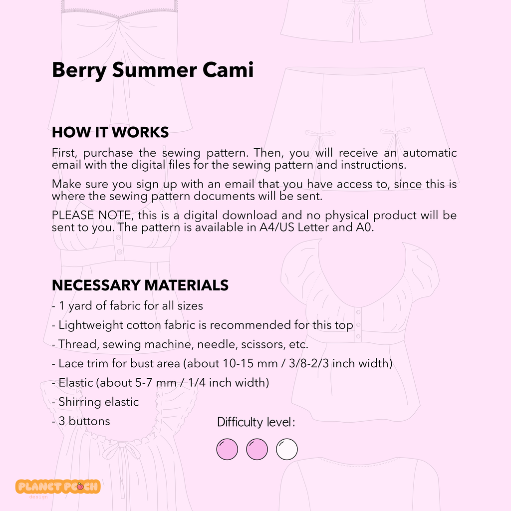 Cami Top Sewing Pattern | Berry Top