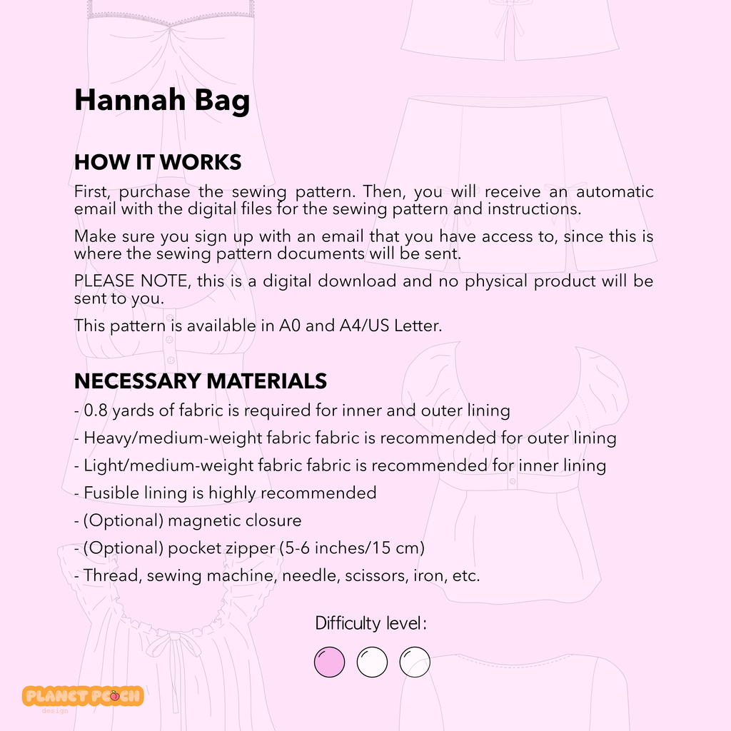 Slouchy Tote Bag Sewing Pattern | Hannah Bag